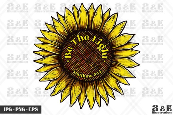 Christian Sunflower Be the Light Design