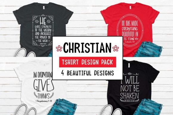 Expressing Faith and Finding Strength with Christian TShirt Design Pack 3